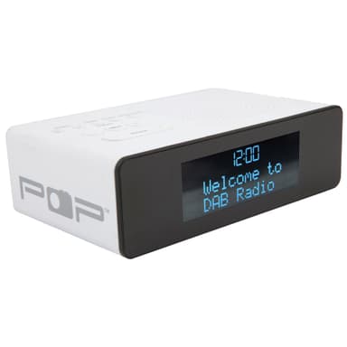 POPup FM/DAB+ kelloradio (valkoinen)