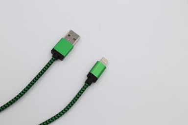Punottu latauskaapeli iPhonelle 1,8 m - vihreä