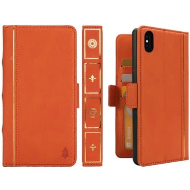 Retro Kirja lompakko 2i1 Apple iPhone XS Max (6.5 ")  - oranssi