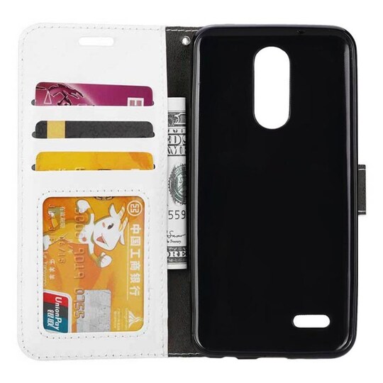 Lompakkokotelo 3-kortti LG K11 2018 (X410E)  - valkoinen