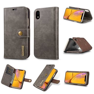 Lompakkokotelo DG-Ming 2i1 Apple iPhone XR (6.1 ")  - harmaa
