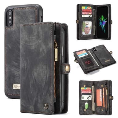 Multi Lompakkokotelo 11-kortti Apple iPhone XS Max (6,5 ")  - Musta /