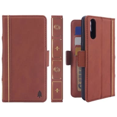 Retro kirja lompakko 2i1 Huawei P20 (EML-L29)  - Vaaleanruskea