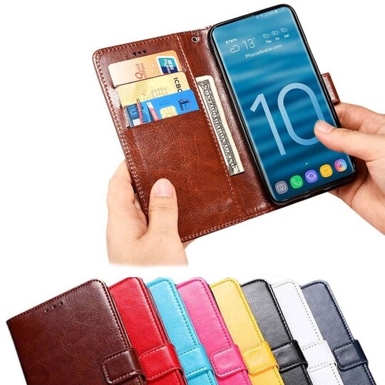 Lompakkokotelo 3-kortti Samsung Galaxy S10 (SM-G973F)  - tumma