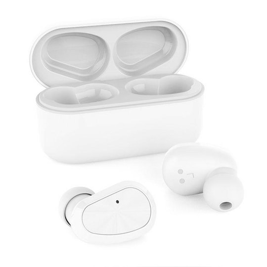 Langattomat kuulokkeet, joissa valkoinen Bluetooth