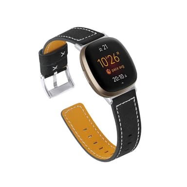 Fitbit Versa 3 rannekoru nahka musta