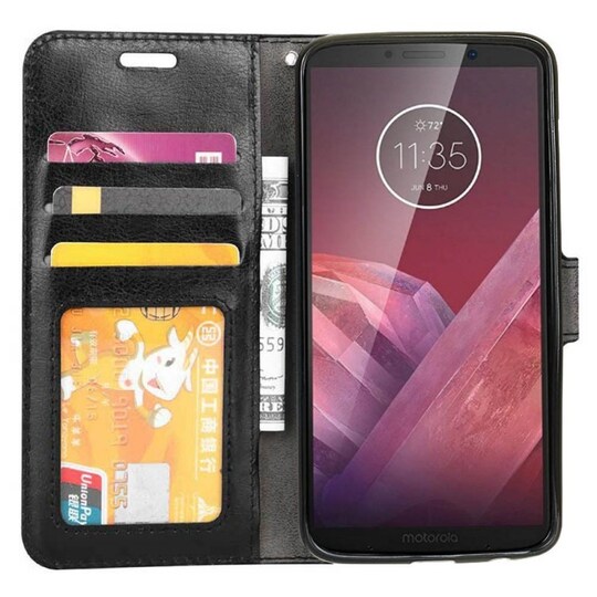 Lompakkokotelo 3-kortti Motorola Moto Z3 Play (XT1929)  - musta