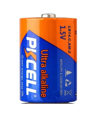 PKCELL-paristot 1,5 V alkalinen LR14.C.AM-2, 2 kpl