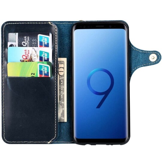 Lompakkokotelo 3-kortti aito nahka Samsung Galaxy S9 Plus (SM-G965F)