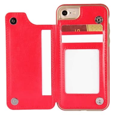 Flip lompakkokotelo 3-kortti Apple iPhone 7/8  - punainen