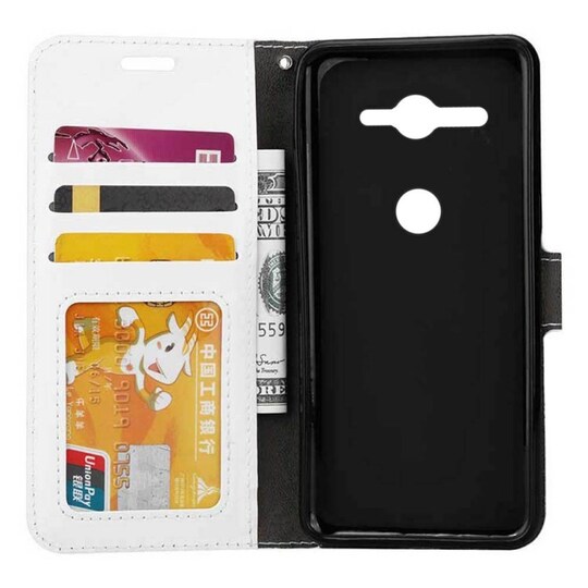 Lompakkokotelo 3-kortti Sony Xperia XZ2 Compact (H8324)  - valkoinen