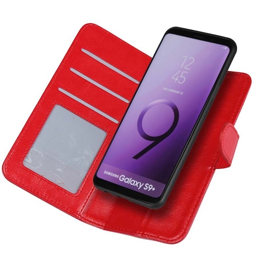 MOVE lompakkokotelo 2i1 Samsung Galaxy S9 Plus (SM-G965F)  - punainen