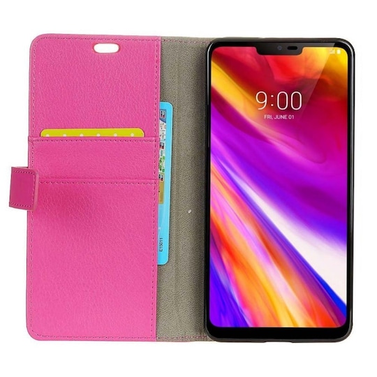 Lompakkokotelo 2-kortti LG G7 ThinQ (G710EM)  - pinkki