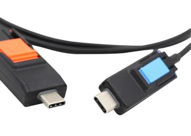 USB + USB-C - mikro-USB + USB-C-kaapeli - 1m