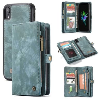 Multi Lompakkokotelo 11-kortti Apple iPhone XR (6.1 ")  - sininen