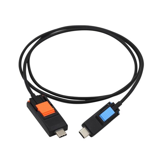 USB + USB-C - mikro-USB + USB-C-kaapeli - 1m