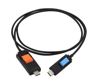 USB + USB-C - mikro-USB + USB-C-kaapeli - 1m
