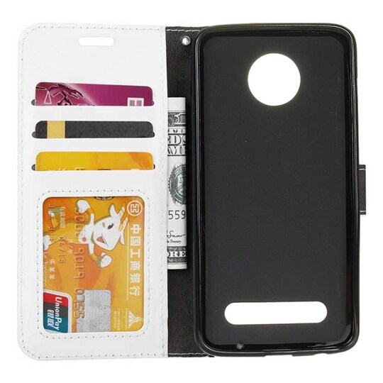 Lompakkokotelo 3-kortti Motorola Moto Z3 Play (XT1929)  - valkoinen