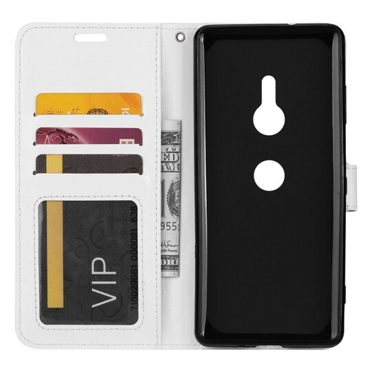 Lompakkokotelo 3-kortti Sony Xperia XZ3 (H9436)  - valkoinen
