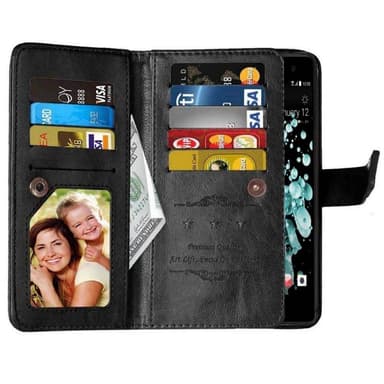 Lompakkotelo Flexi 9-kortti HTC U Play  - musta
