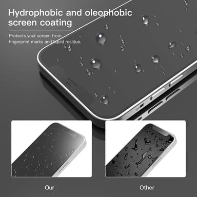 Näytönsuoja iPhone 12/12 Pro Karkaistu lasi Läpinäkyvä
