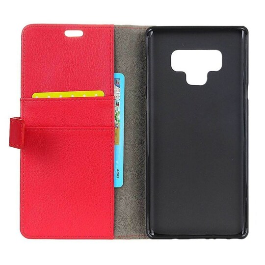 Lompakkokotelo 2-kortti Samsung Galaxy Note 9 (SM-N960F)  - punainen