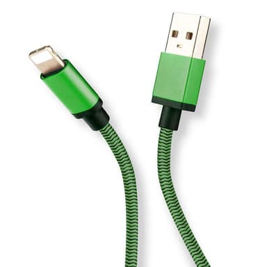 Punottu latauskaapeli iPhonelle 1,8 m - vihreä