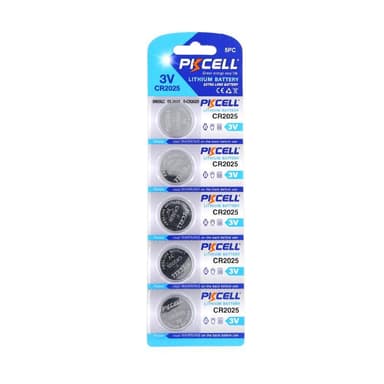 PKCELL-nappiparisto CR2025 3V 5-pakkaus