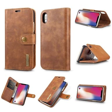 Lompakkokotelo DG-Ming 2i1 Apple iPhone XS Max (6.5 ")  - ruskea