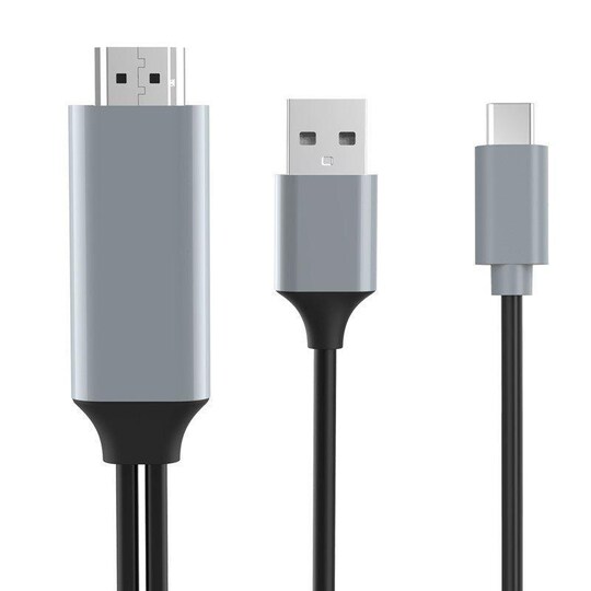 USB-C - HDMI-kaapeli USB / 4K HDMI -sovittimella