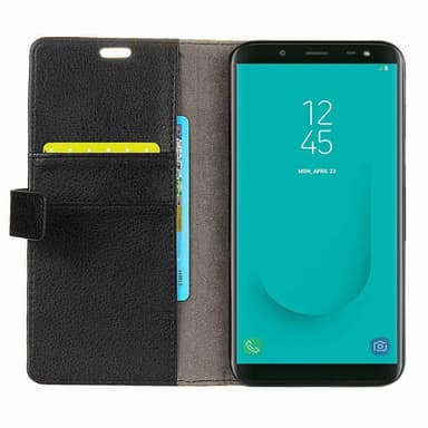 Lompakkokotelo 2-kortti Samsung Galaxy J6 2018 (SM-J600F)  - musta