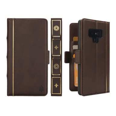 Retro kirja lompakko 2i1 Samsung Galaxy Note 9 (SM-N960F)  - ruskea