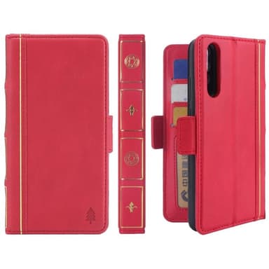 Retro kirja lompakko 2i1 Huawei P20 Pro (CLT-L29)  - punainen