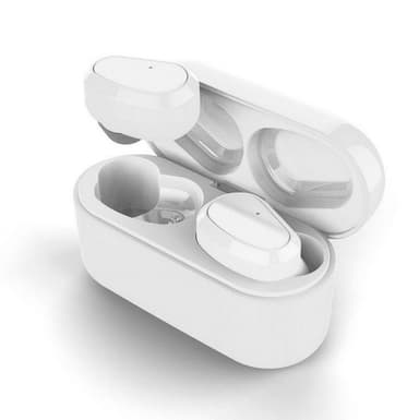 Langattomat kuulokkeet, joissa valkoinen Bluetooth