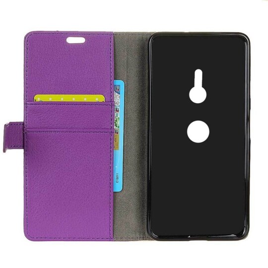 Lompakkokotelo 2-kortti Sony Xperia XZ3 (H9436)  - violetti
