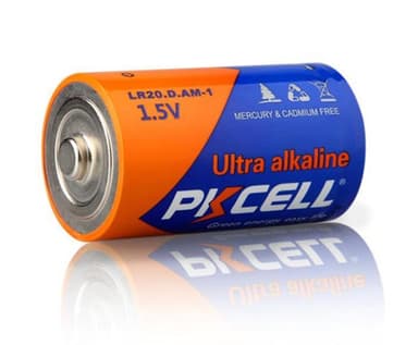 PKCELL-paristot, 1,5 V alkalinen D / LR20, 2 kpl