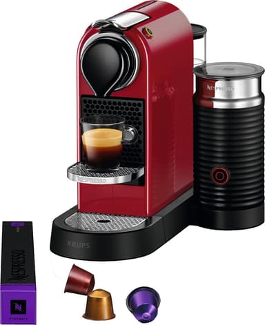 NESPRESSO® CitiZ&Milk kapselikeitin, Krups XN761510WP (punainen)