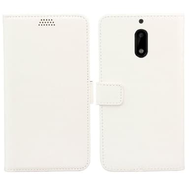 Lompakkokotelo 2-kortti Nokia 6 (TA-1021)  - valkoinen