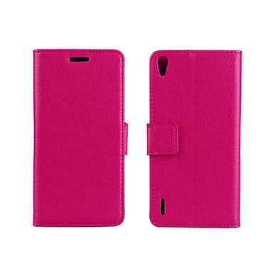 Lompakkokotelo 2-kortti Huawei Ascend P7  - pinkki