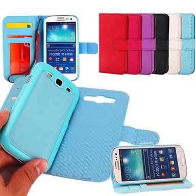 Lompakkokotelo Magneetti 2i1 Samsung Galaxy S3 ( GT -i9300)  - Vaalean