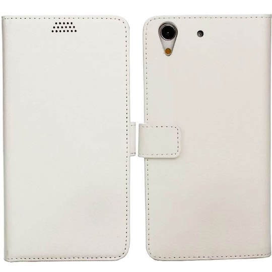 Lompakkokotelo 2-kortti Huawei Y6 II (CAM-L21)  - valkoinen