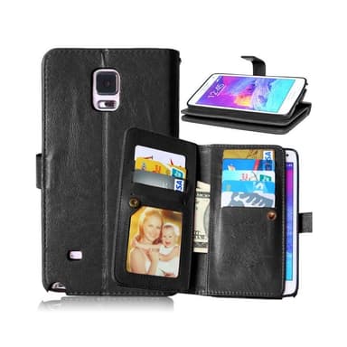 Lompakkotelo Flexi 9-kortti Samsung Galaxy Note 4 (SM-N910F) - musta