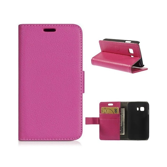 Lompakkokotelo 2-kortti Samsung Galaxy Young 2 (SM-G130H)  - pinkki