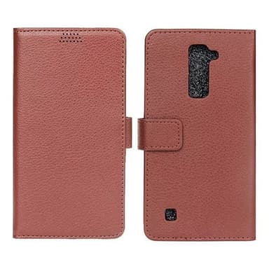 Lompakkokotelo 2-kortti LG K8 2016 (K350N)  - ruskea