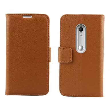 Lompakkokotelo 2-kortti Motorola Moto G3 (XT1550)  - ruskea