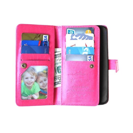 Lompakkotelo Flexi 9-kortti Motorola Moto X Play (XT1563)  - pinkki