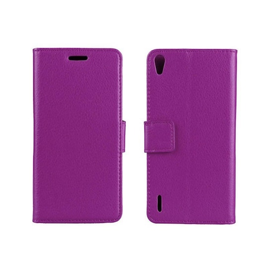 Lompakkokotelo 2-kortti Huawei Ascend P7  - violetti