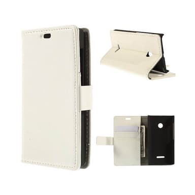 Lompakkokotelo 2-kortti Microsoft Lumia 532 (RM-1034)  - valkoinen