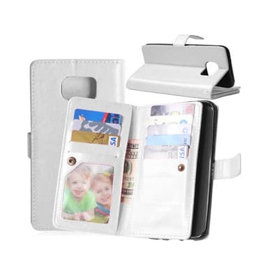 Lompakkotelo Flexi 9-kortti Samsung Galaxy S7 Edge (SM-G935F)  - valko