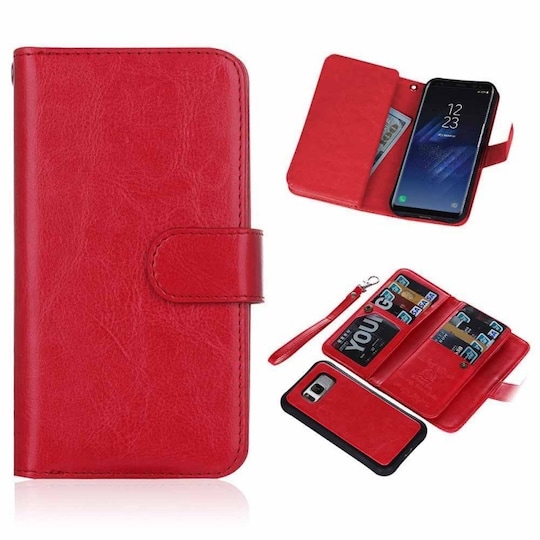 Lompakkokotelo magneetti 2i1 Samsung Galaxy S8 (SM-G950F)  - punainen